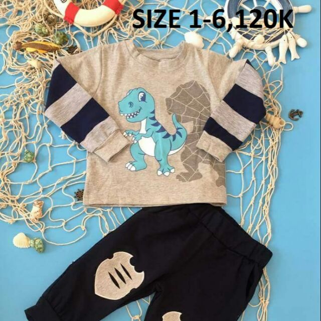 Set 2 bộ cotton cho bé trai