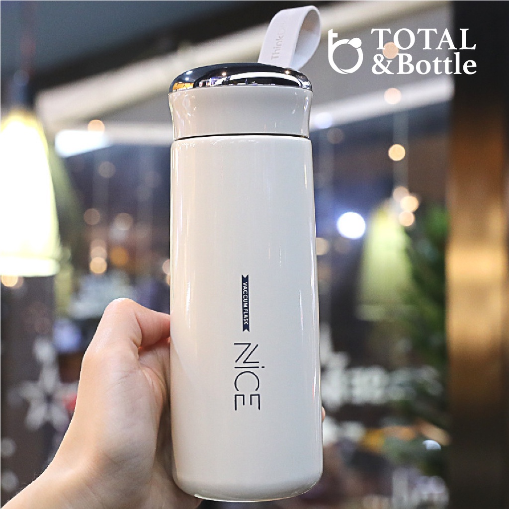 Bình nước thể thao, bình đựng nước thủy tinh Nice dễ thương 400ml - Total Bottle