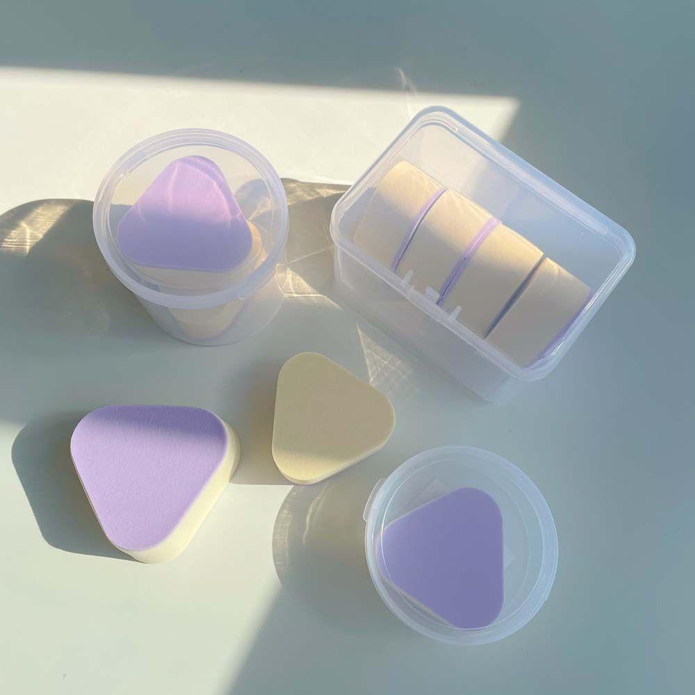 Mút Trang Điểm Hình Tam Giác Màu Tím Sử Dụng Được Cả Khi Ướt Và Khô