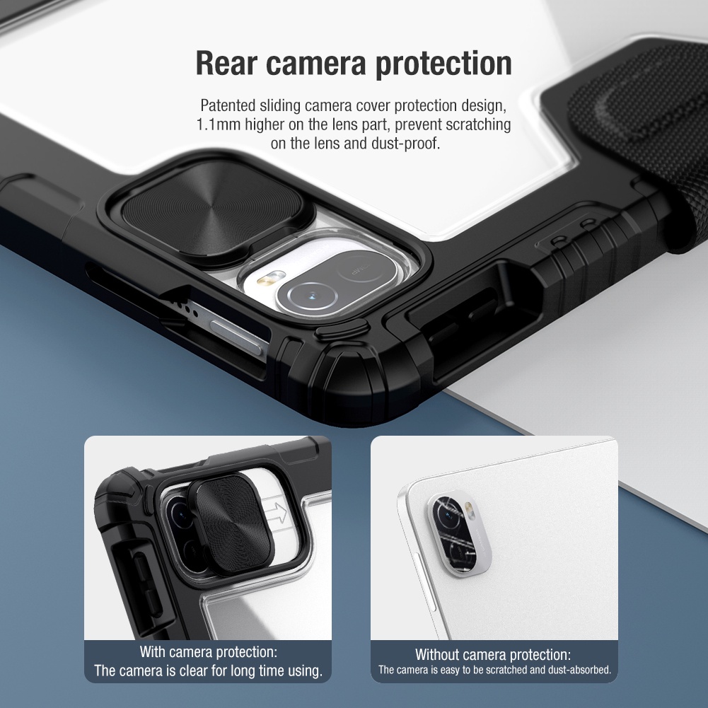 Ốp máy tính bảng bằng da Nillkin chống sốc bảo vệ 360° thích hợp cho Xiaomi Pad 5 / 5 Pro