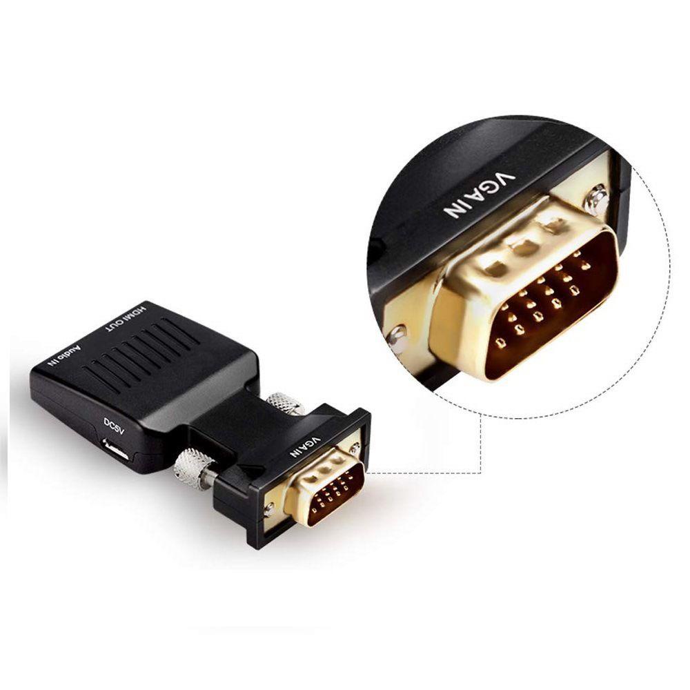 Đầu Chuyển Đổi VGA Sang HDMI Có Âm Thanh HD Sang VGA Chuyên Dụng Cho Laptop PC