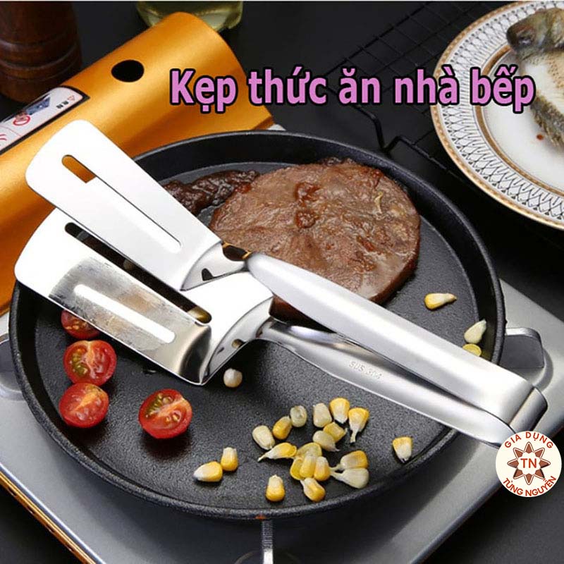 Kẹp gắp thức ăn inox, chiên, rán thức ăn INOX [KẸP THỨC ĂN]