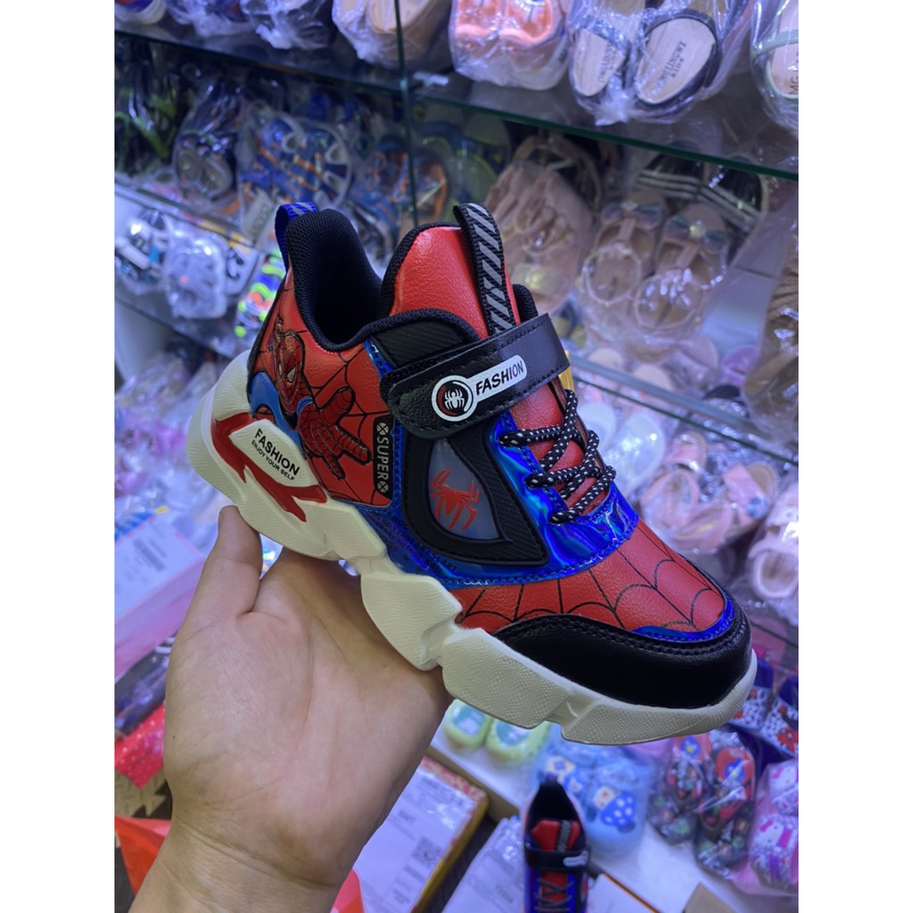 GIÀY SIÊU NHÂN SPIDERMAN BÉ TRAI 3 - 15 TUỔI PHONG CÁCH SNEAKER NĂNG ĐỘNG VÀ KHỎE KHOẮN GE73