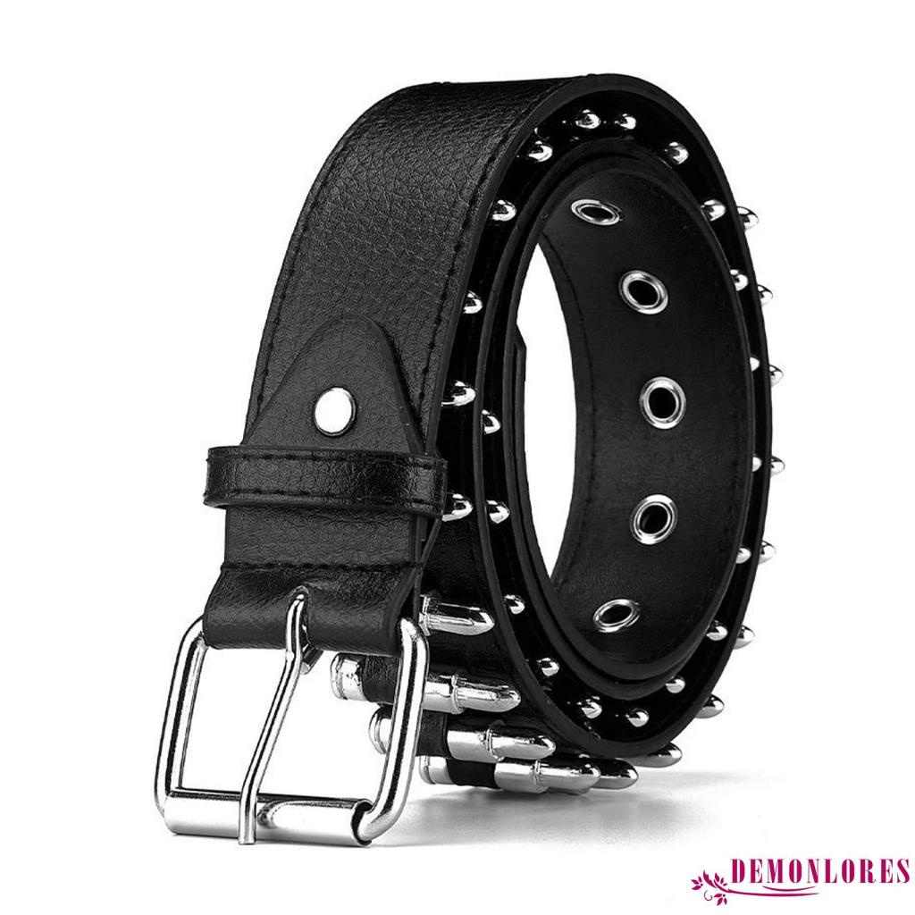 Thắt Lưng Da Đính Đinh Tán Phong Cách Hip Hop Cho Nữ