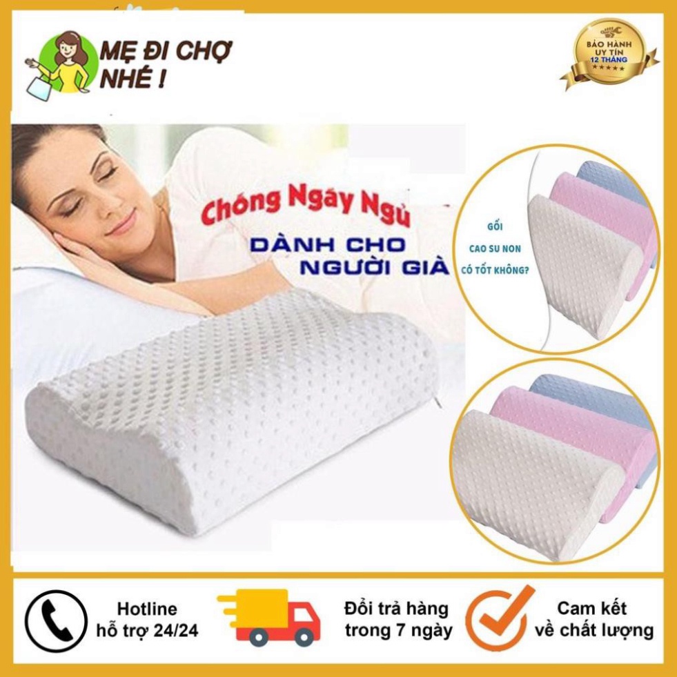Gối Cao Su Non ZaZa Cao Cấp, Gối Cao Su Massage Chông Ngáy Ngủ, Mềm Mại Cho Giấc Ngủ Êm Ái