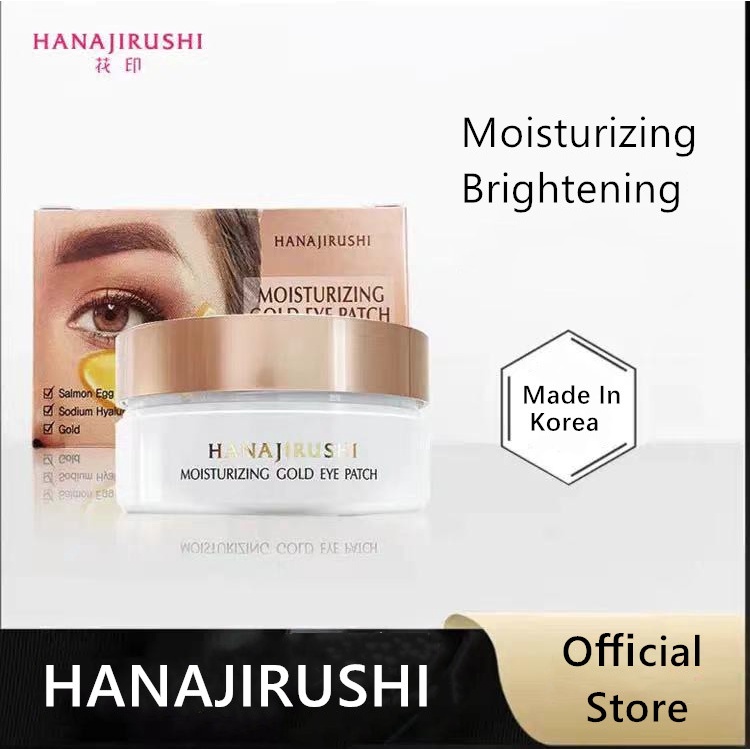 Hộp 60 mặt nạ mắt HANAJIRUSHI dưỡng ẩm làm sáng da hiệu quả