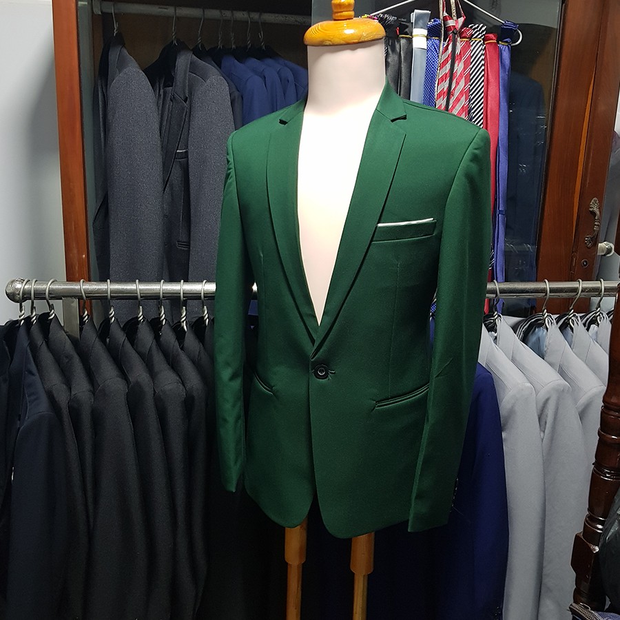 Áo Vest Nam màu Xanh Rêu Form Ôm Hàn Quốc