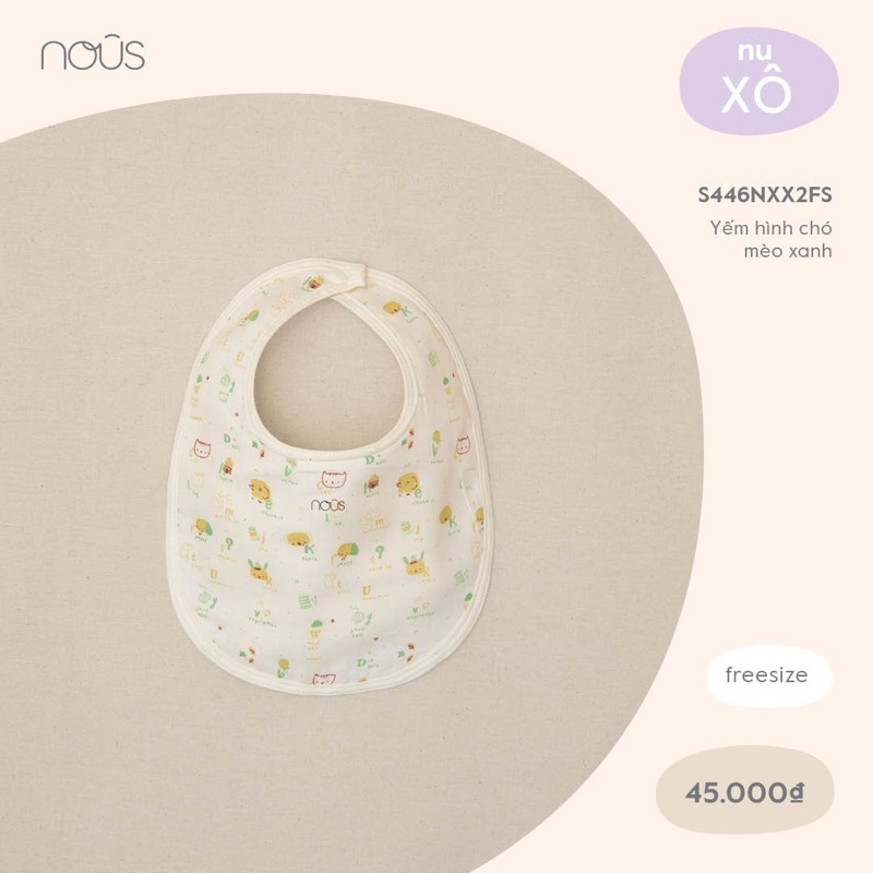 Yếm Xô Nous họa tiết dành cho bé trai, bé gái
