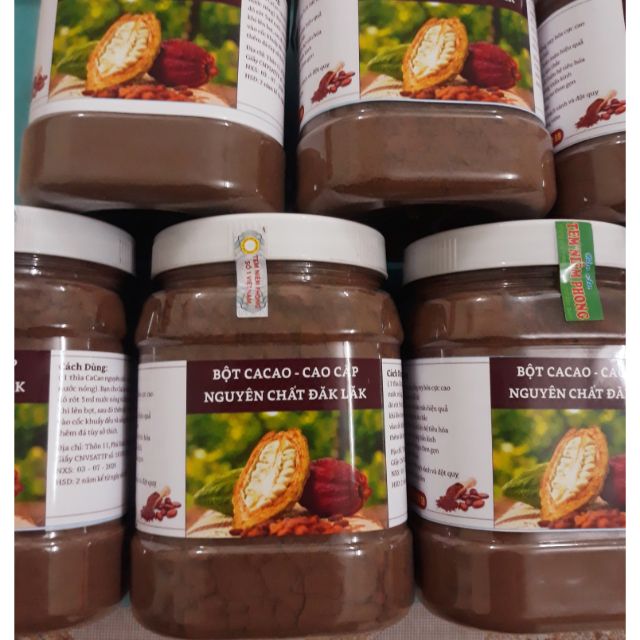 Bột cacao nguyên chất 100% cực đậm và thơm hộp 500g