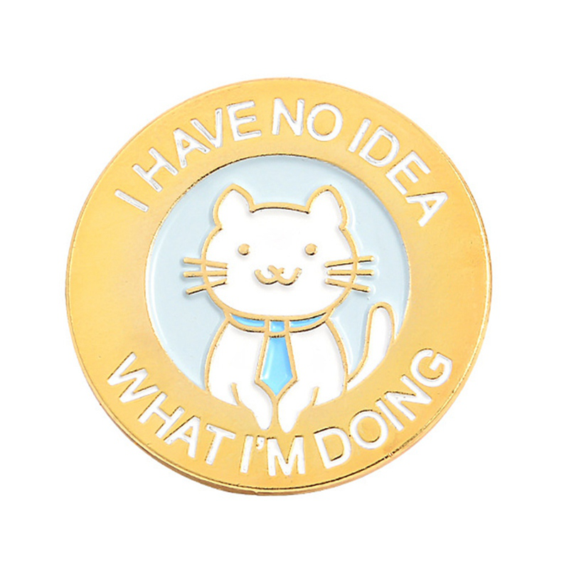 Huy Hiệu Cài Áo Hình Chú Mèo Đáng Yêu