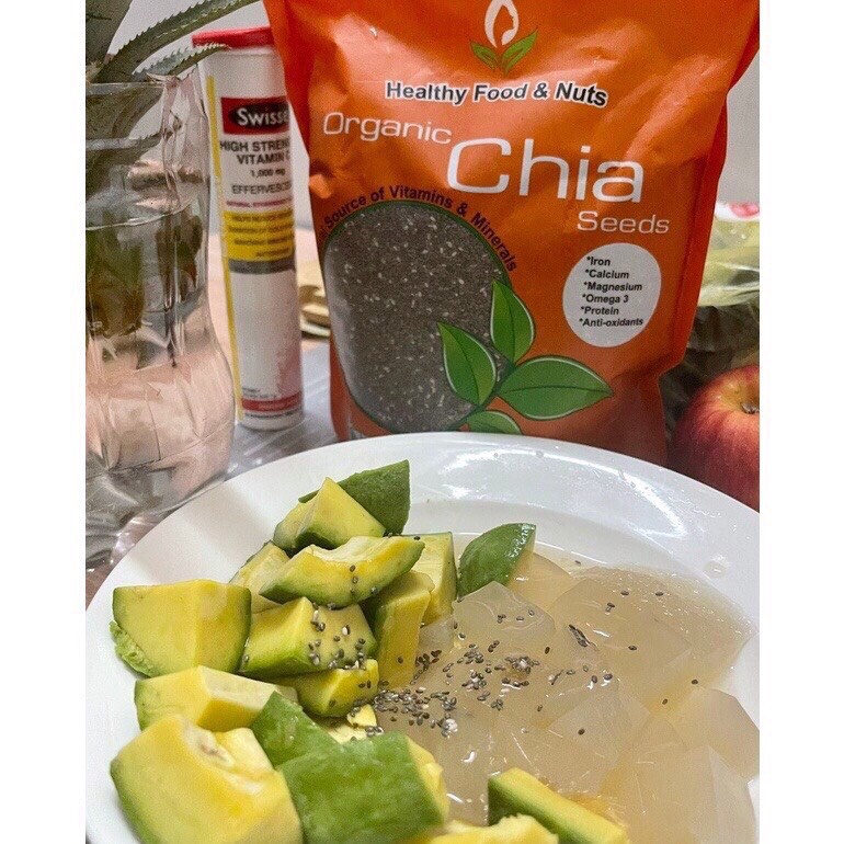 Hạt chia hữu cơ Healthy Nuts And Seeds Organic 500g của Úc màu tím hoặc hồng