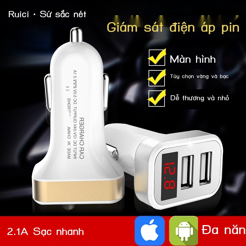 Cóc Sạc Nhanh Hai Cổng usb Chuyển Đổi Bật Lửa Thuốc Lá Thông Dụng Cho Xe Hơi mobi