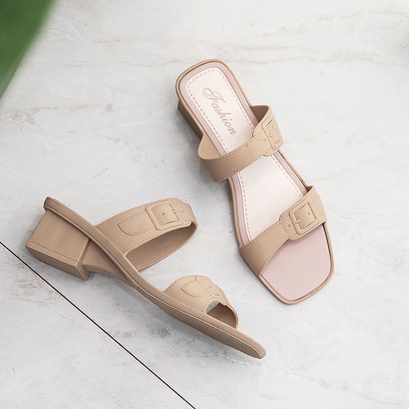 Dép Sandal Cao Gót Dày Vừa Không Trượt Chống Nước Thời Trang Đi Biển