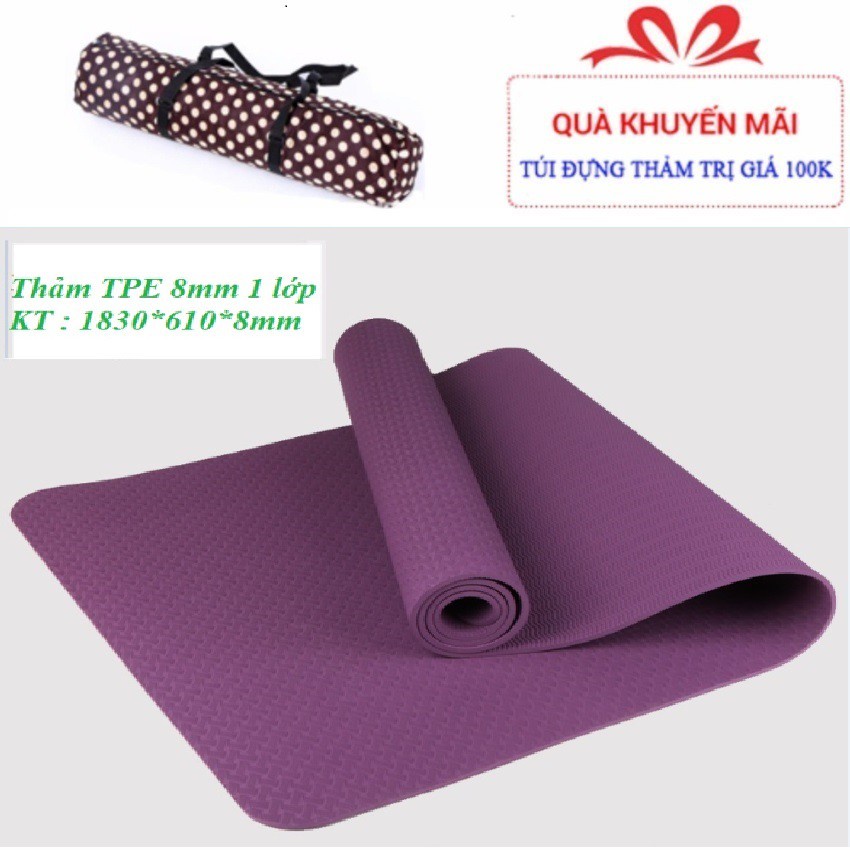 Thảm yoga cao su chất liệu pu cao cấp chống trơn trượt rất tốt bảo hành 12 tháng