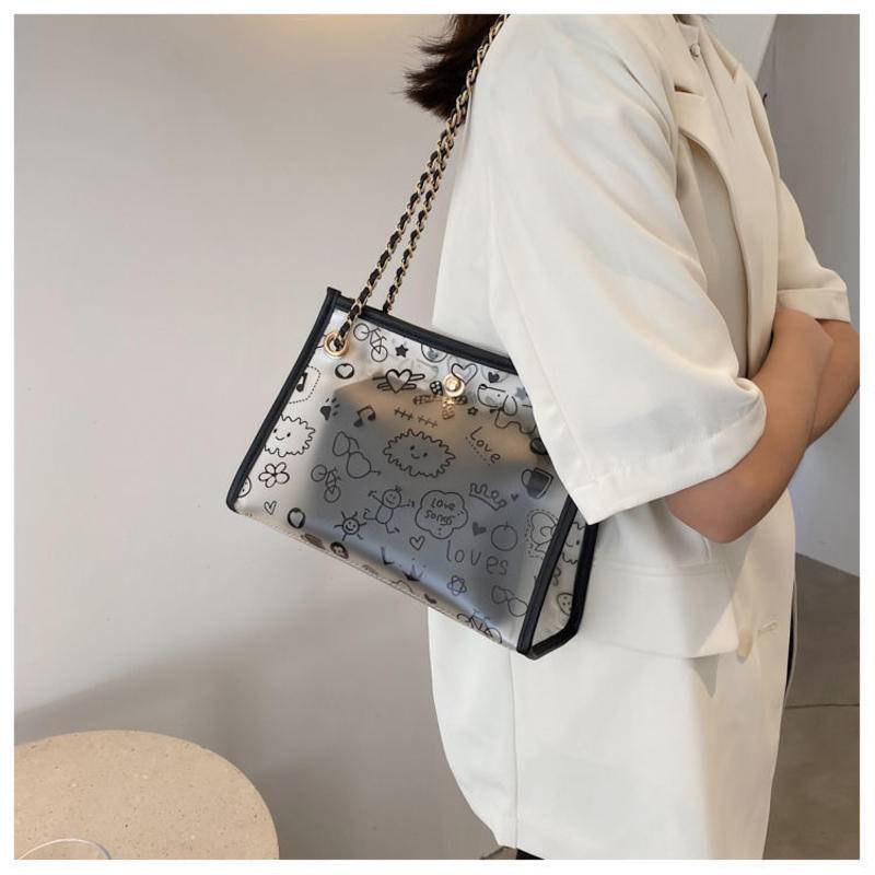 Túi Xách Tay/Đeo Vai Hình Vuông Nhỏ Trong Suốt Thời Trang Xuân Hè Dành Cho Mẹ Bỉm Sữa 2022