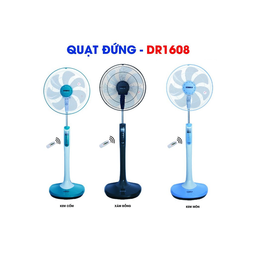 Quạt đứng Senko có điều khiển DR1608 - HÀNG CHÍNH HÃNG ( Giao màu ngẫu nhiên )