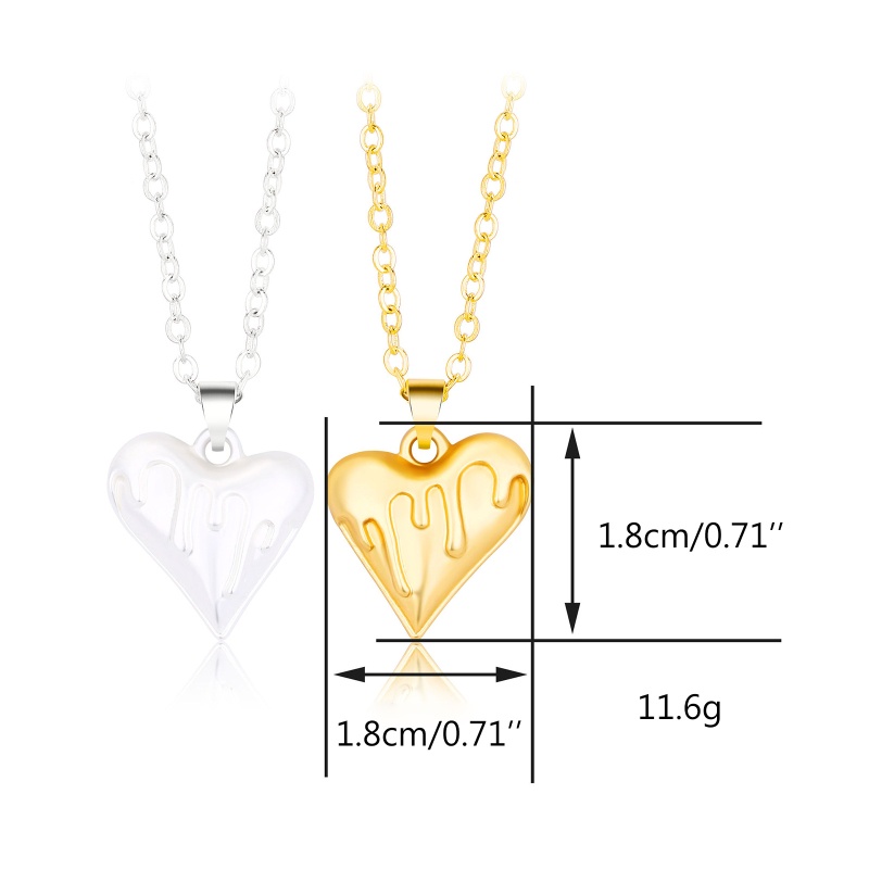 Set 2 Vòng cổ Mặt Trái Tim Thời Trang Cho Cặp Đôi