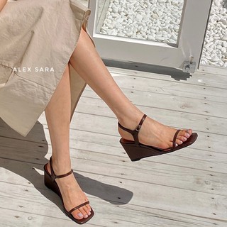 [HÀNG CAO CẤP]Giày cao gót sandal nữ đế xuồng chất liệu da cao cấp mang cực êm form cực chuẩn