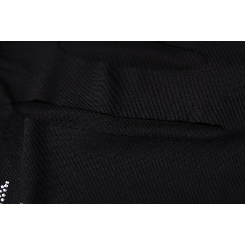 Áo Tank Top Cổ Tròn Đính Đá Lấp Lánh Thiết Kế Quyến Rũ Cho Nữ