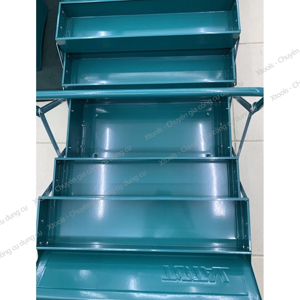 Hộp đựng dụng cụ đa năng TOTAL THT10701 495x200x290mm hộp đồ nghề 3 tầng tấm thép dầy 0.6~0.8mm siêu bền cứng