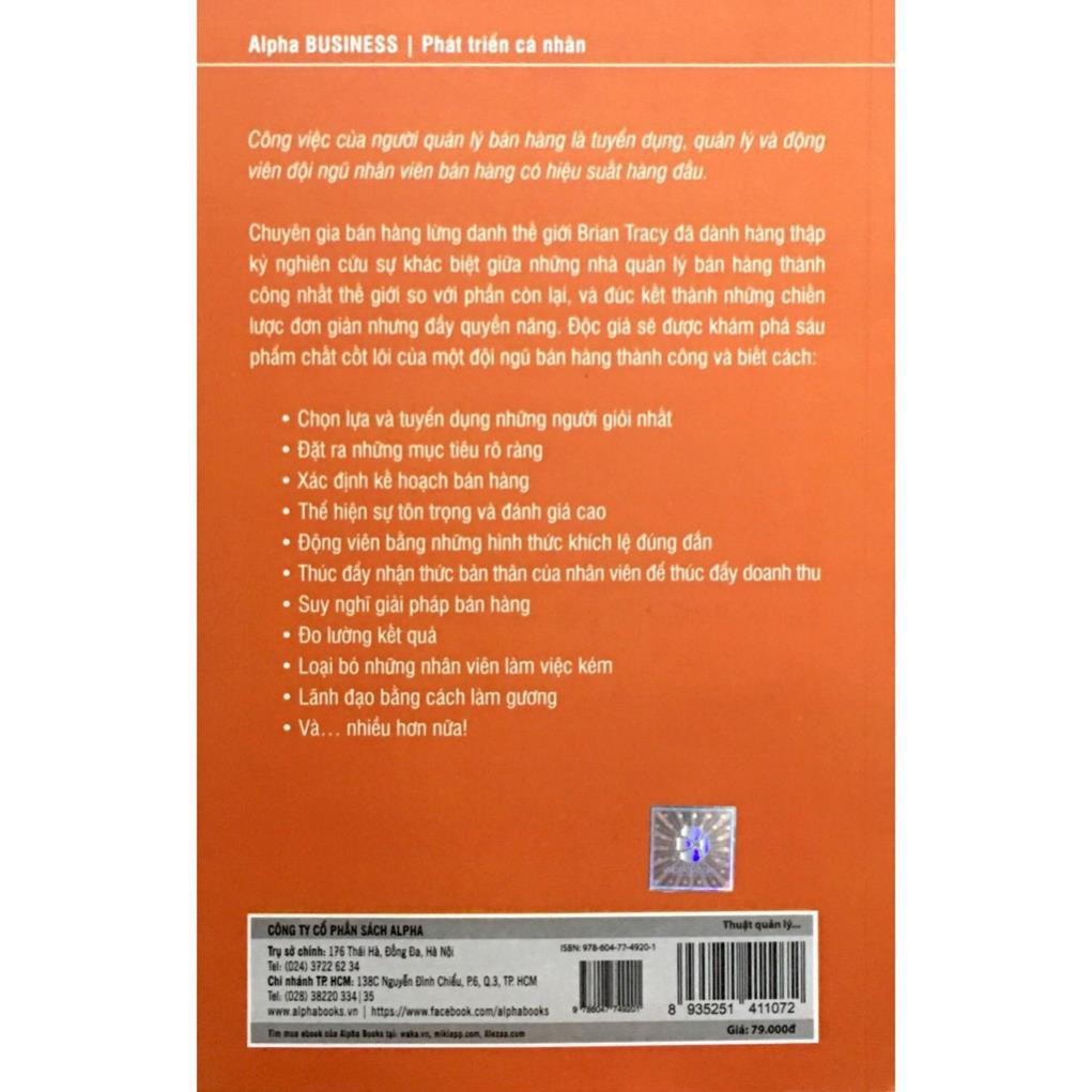 Sách Alphabooks - Thuật quản lý bán hàng | BigBuy360 - bigbuy360.vn