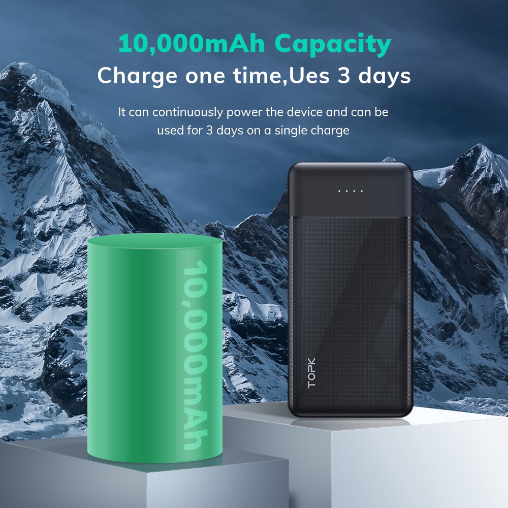 Pin Sạc Dự Phòng Kiêm Giá Đỡ Điện Thoại Topk I1014, 10.000mAh | BigBuy360 - bigbuy360.vn