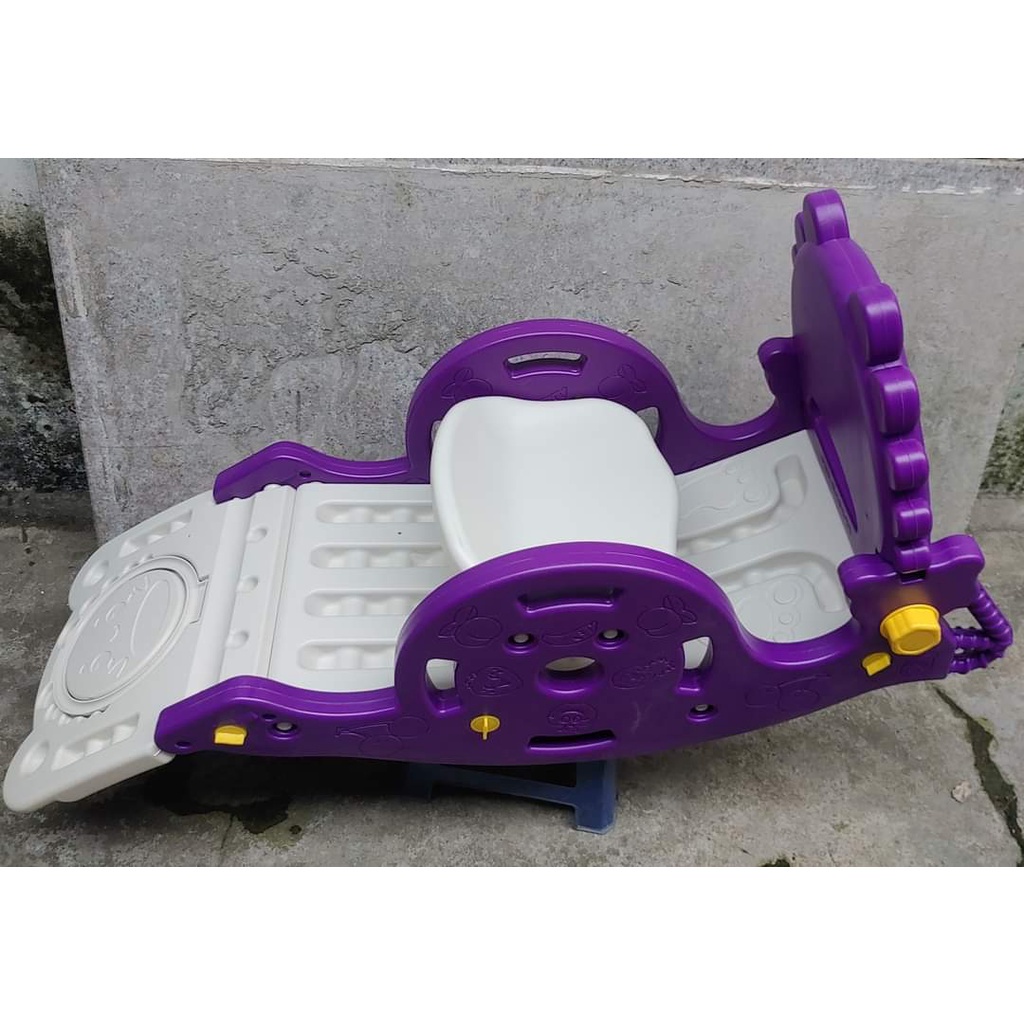 Bập bênh 3in1 cầu trượt, bập bênh, chơi bóng rổ