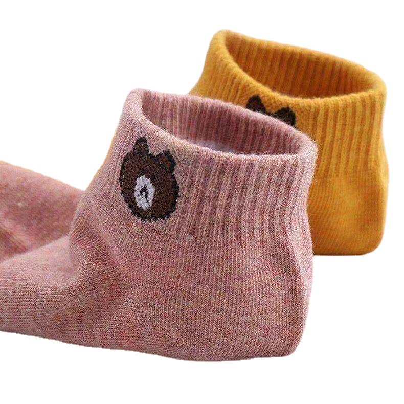 Vớ Cotton Cổ Ngắn Họa Tiết Hoạt Hình Dễ Thương Dành Cho Nữ