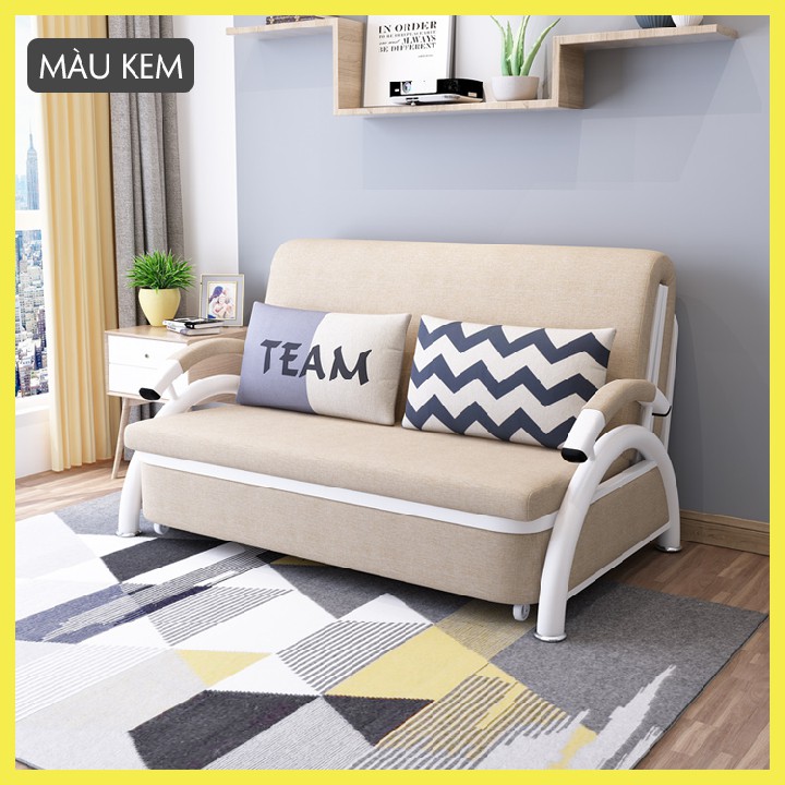 {Siêu Hấp Dẫn } Ghế Sofa Gấp Gọn 2 Trong 1 Mở Ra Là Thành Giường Thông Minh, Tiết Kiệm Không Gian, KT:158x190