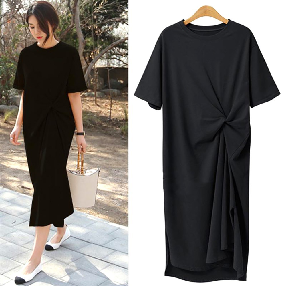Đầm Midi Tay Ngắn Thiết Kế Dáng Chữ A Thanh Lịch | BigBuy360 - bigbuy360.vn