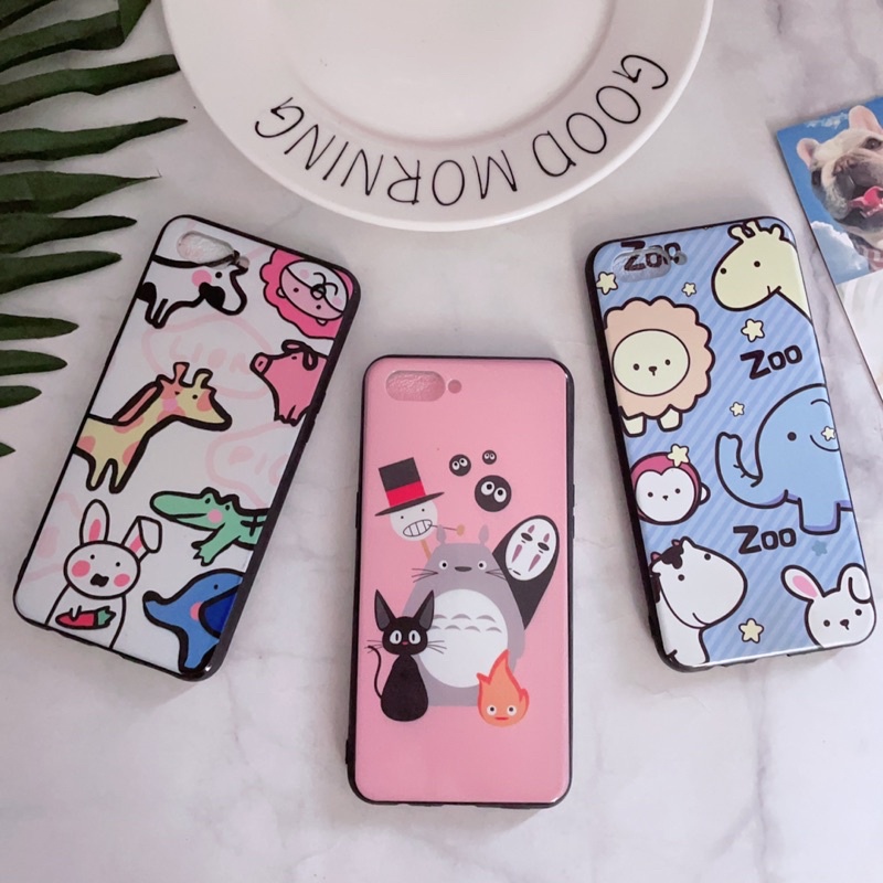 Ốp Oppo A3S/Realme C1 Viền Nhựa Dẻo Nhiều Hình Dễ Thương