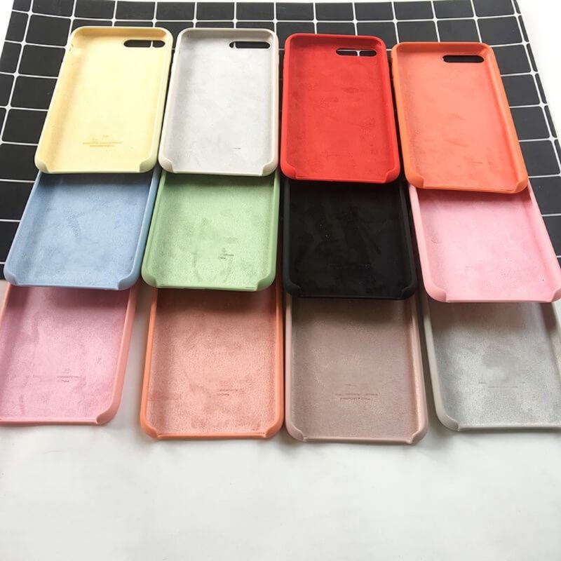 Ốp Lưng Chống Bẩn Có Lót Nỉ Dành Cho Iphon - Chống Trầy -  Màu Đen - Đủ Dòng