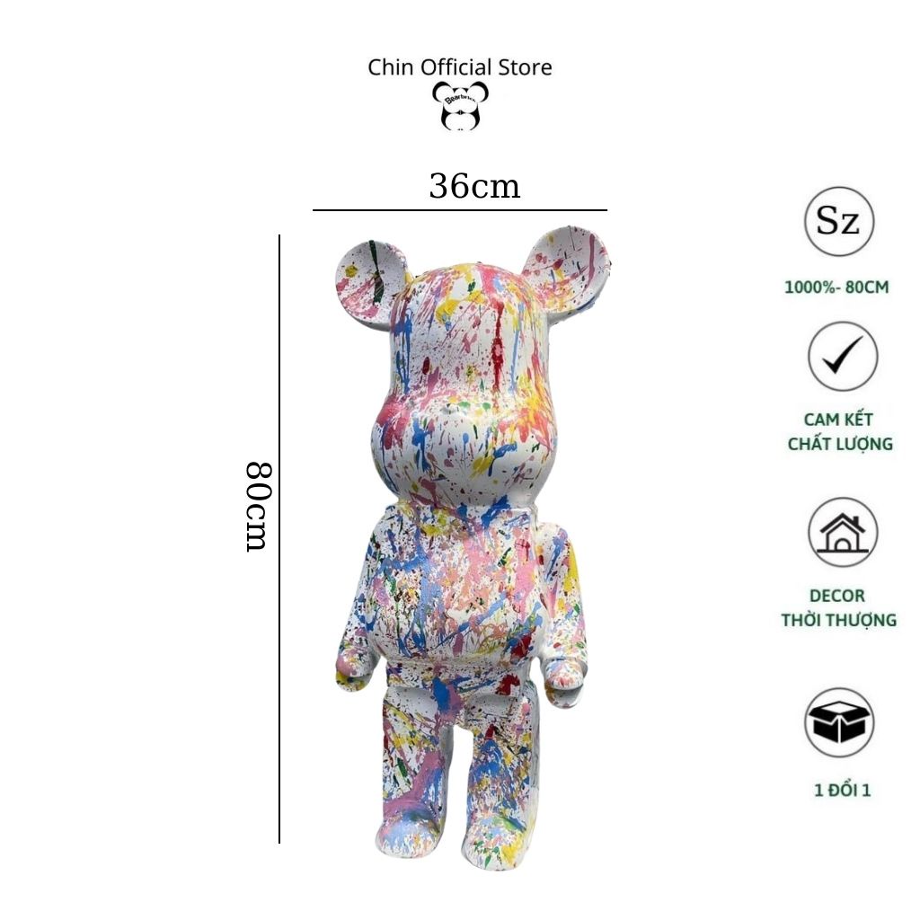 Bearbrick 1000 và gấu bearbrick 50cm, mẫu color- Chin Official Store