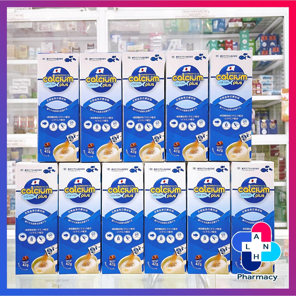 CALCIUM COD FISH PLUS (HỘP 14 GÓI) HÀNG NHẬP KHẨU- Canxi Cá Tuyết.