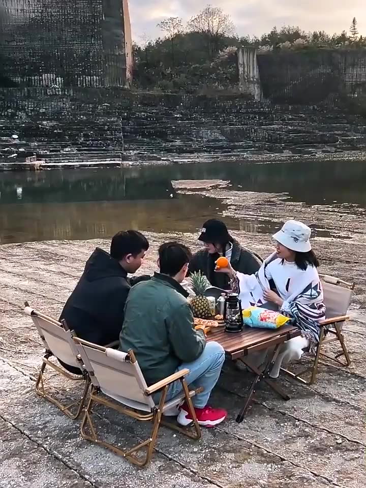 Ghế gấp ngoài trời Ghế vân gỗ cắm trại dã ngoại ngoài trời Không cần lắp đặt Chất lượng cao Ghế an toàn chắc chắn và tiệ | BigBuy360 - bigbuy360.vn