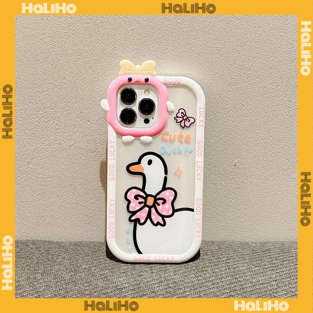 iPhone Case Silicone Soft Case Clear Case Airbag Shockproof Protection Camera Smooth Feel Cartoon Duck Cute Compatible For iPhone 11 Pro Max 13 Pro Max 12 Pro Max 7Plus xr XS Max