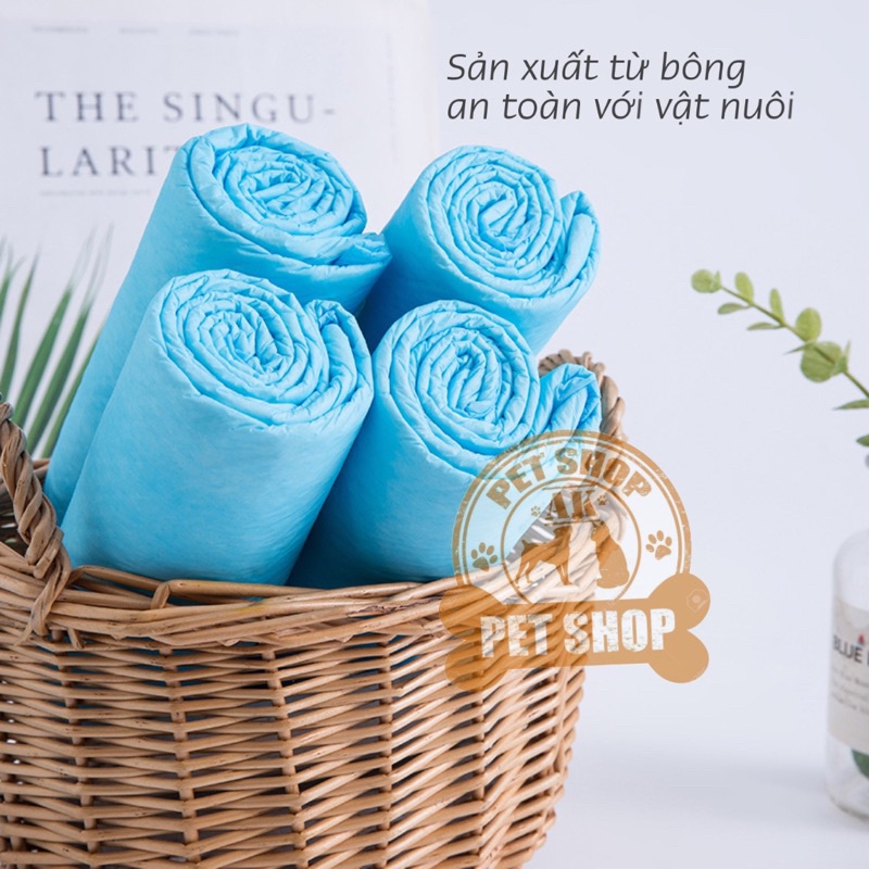 Sỉ lẻ -Tã lót cho chó mèo 1.4kg đi vệ sinh vào khay, chuồng bằng giấy siêu thấm hút 50, 100 tấm miếng