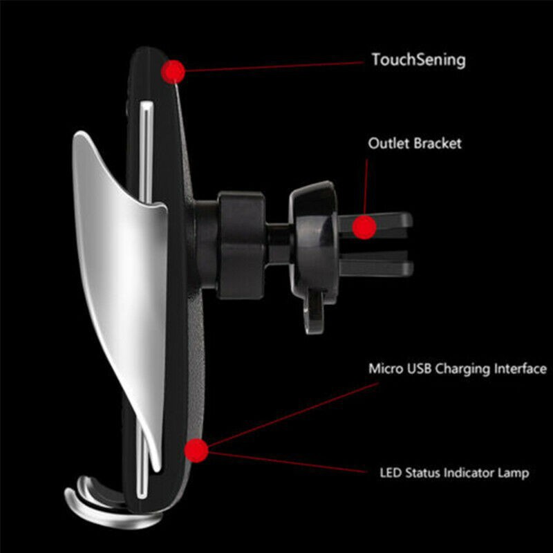 Giá đỡ kiêm Sạc nhanh 10W không dây thông minh trên xe hơi ô tô hiệu WIWU Penguin S5 hỗ trợ sạc nhanh - Hàng chính hãng