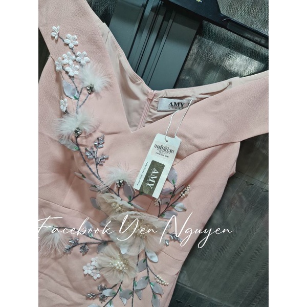 AMY STORE ⤑ Váy đính cườm, hạt đá thủ công siêu đẹp màu hồng ⇿〈Giá gốc 2.800〉