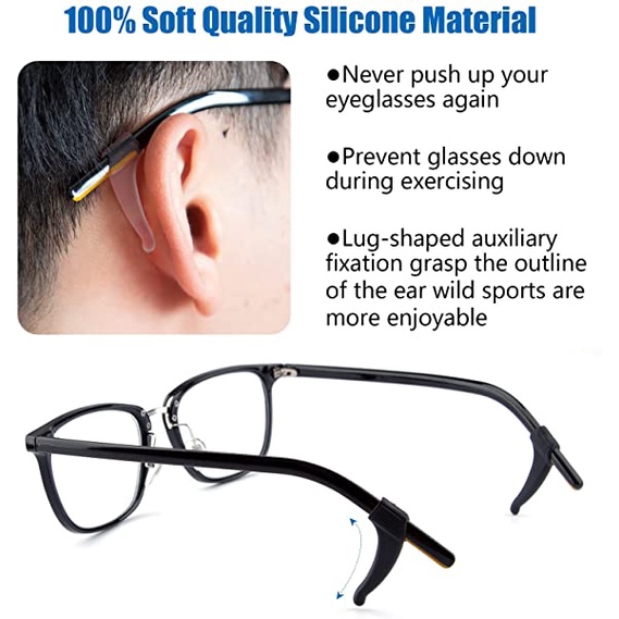Cặp móc silicon đeo mắt kính mềm dẻo chống trượt chống rơi thoải mái chất lượng cao