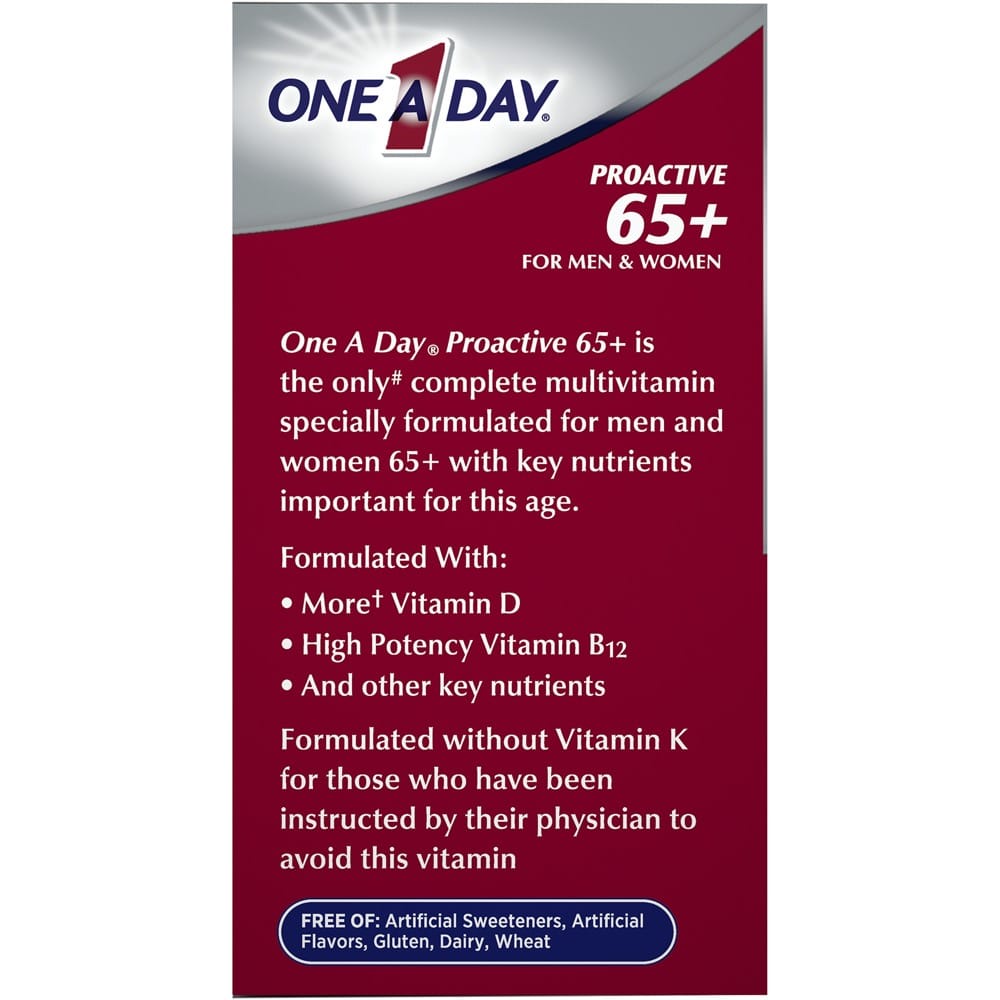 Vitamin cho người trên 65 tuổi One A Day Proactive 65+ Men &amp; Women Multivitamin 150 Tablets