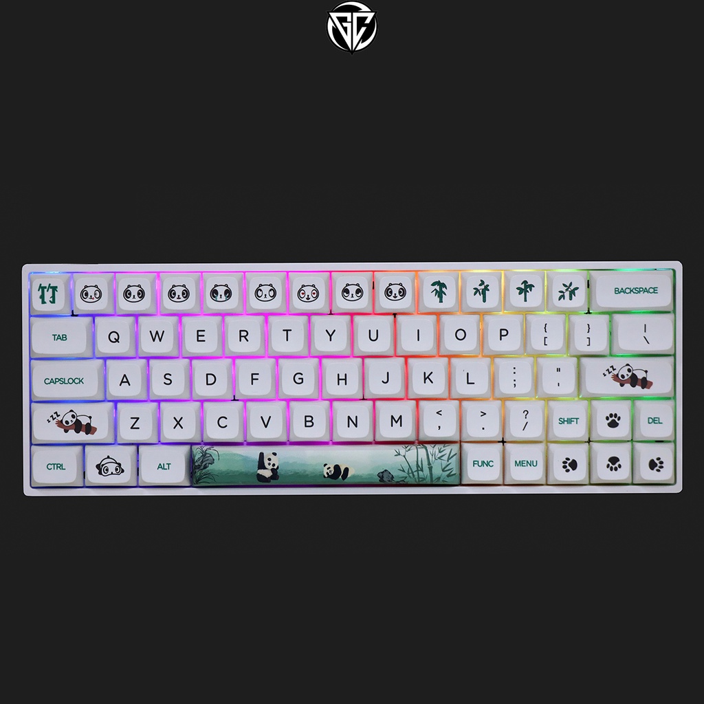 Keycap PANDA 134 nút bàn phím cơ Thick PBT dày 1.5MM XDA cao 9.5MM