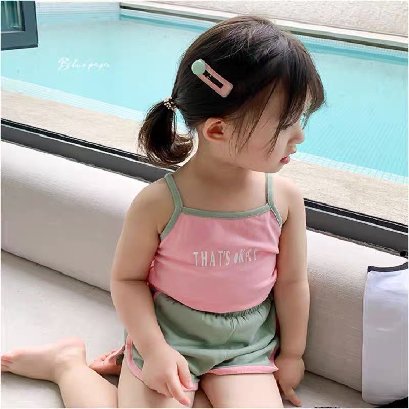 Đồ Bộ Bé Gái 2 Dây Chất Coton Minchu Kids