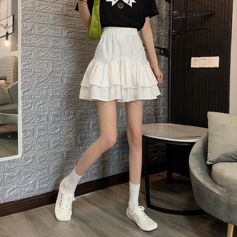 Xiaozhainv Chân váy chữ A lưng cao 4 màu phong cách mùa hè Hàn Quốc tùy chọn | BigBuy360 - bigbuy360.vn
