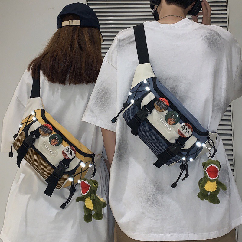 Balo đeo chéo nam unisex thời trang ulzzang hàn quốc,túi khoác đeo chéo nữ trước ngực bao tử