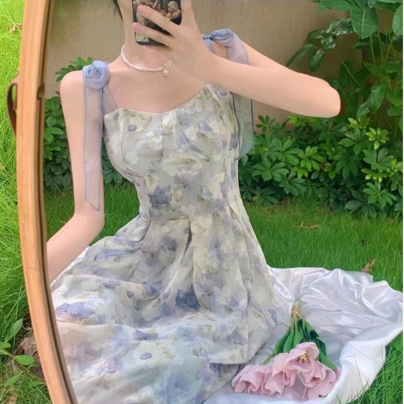 Đầm hai dây Perty dáng ôm phong cách Hàn Quốc thời trang mùa hè cho nữ