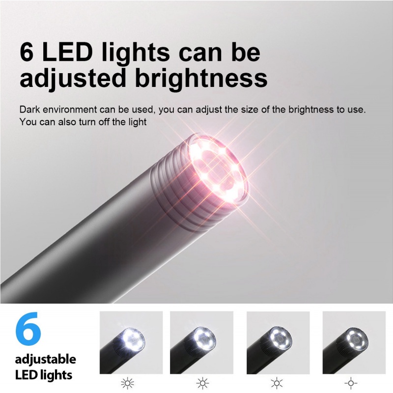 Camera nội soi Ankdno 7mm chống thấm nước IP67 với 6 bóng LED có thể điều chỉnh cổng micro USB chất lượng cao tiện dụng