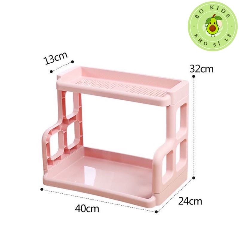 Kệ gia vị chữ H nhựa Việt Nhật (5566), kệ đựng đồ nhà tắm, úp chén bát 2 tầng đa năng tiện ích đảm bảo hài lòng