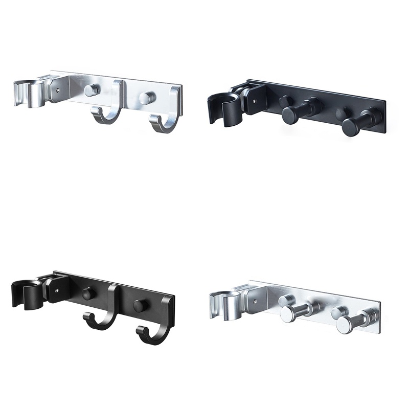 Giá Đỡ Vòi Hoa Sen Gắn Tường Nv 180° Giá Đỡ Vòi Hoa Sen Bằng Nhôm Có 2 Móc Treo Chống Thấm Nước Tùy Chỉnh