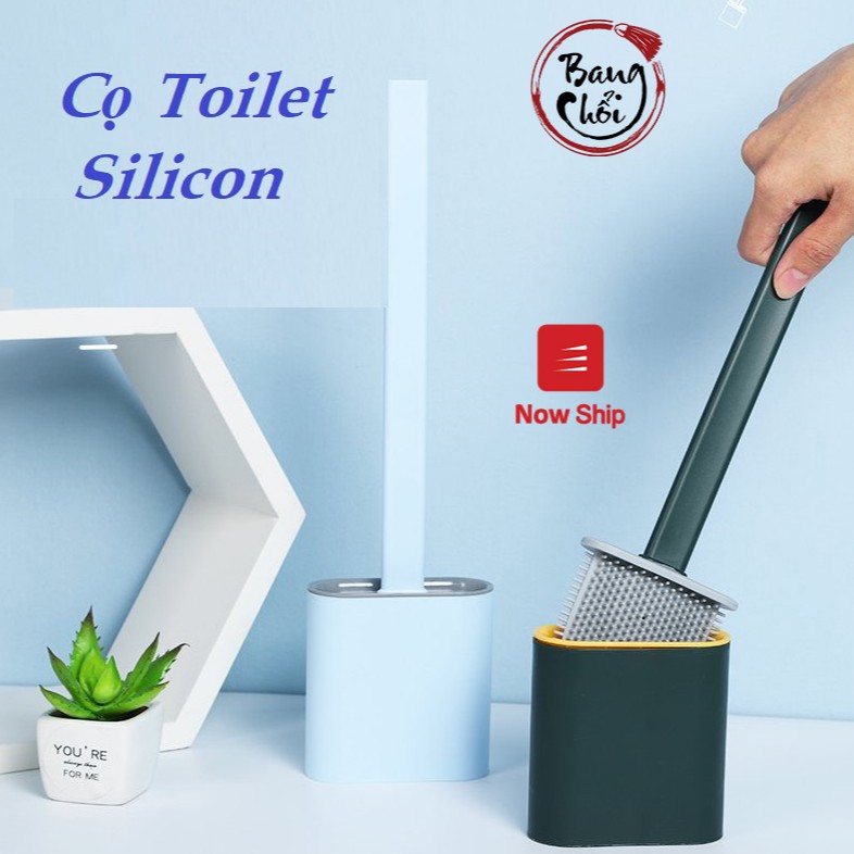 Chổi cọ nhà vệ sinh silicon BANG CHỔI cọ toilet tiện lợi 2 lớp màu mẫu mới 2020 PT-CVS